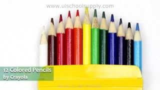 12 Colored Pencils by Crayola 68 4012 0 220 [upl. by Jacy]