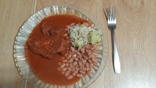 Esta comida casera es muy rica y rendidora Espinazo de cerdo en chile guajillo [upl. by Tien]