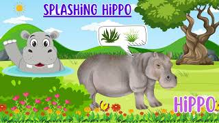 Learning about Wild Animals  Learn forest Animal Names food habits for Kids [upl. by Thin]