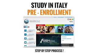 PreEnrollment on Universitaly Portal 2021  Step by step process  Study in Italy [upl. by Joshua167]