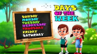 Days of the week song for kids  koo koo rhyms special [upl. by Arrahs590]