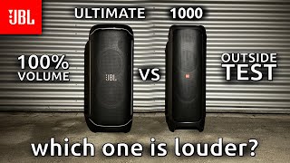 JBL Partybox Ultimate vs 1000 Max Volume Outdoor test Loudness Comparison [upl. by Gnni]