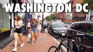 Washington DC  GEORGETOWN Summer Walking Tour【4K】 [upl. by Enomad]