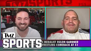 US Wrestling Legend Rulon Gardner Aiming To Make Olympic Return In His 50s  TMZ Sports [upl. by Hardej]