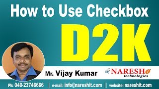 How to Use Checkbox in D2K Forms  D2K Forms and Reports Tutorial  Mr Vijay Kumar [upl. by Alfie]