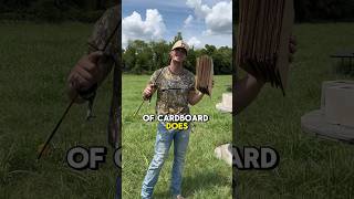 Compound Bow vs Cardboard bowhunting archery outdoors yeeyee [upl. by Akimot]