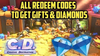 ALL REDEEM CODES FOR FREE DIAMONDS IN CREATIVE DESTRUCTION [upl. by Free]