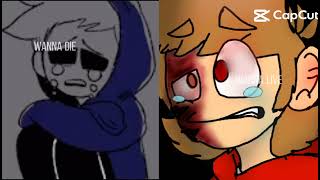 Eddsoeld Tom and Tord crying Eddsworld Tom Tord sad [upl. by Petulia]