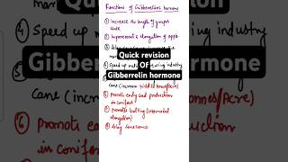 Functions of Gibberellin hormone in hindi shorts gibberellnhormone [upl. by Demb]