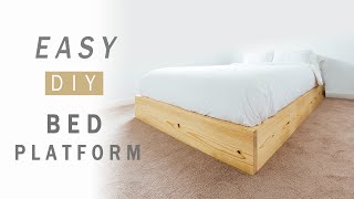 Easy DIY Bed Platform with plans  How To Make [upl. by Zebaj]