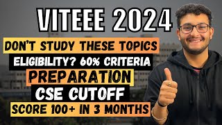 VITEEE 2024 Scoring 100  Syllabus  60 Eligibility Criteria  Exam Pattern  Mock Test  Cutoff [upl. by Nickie]