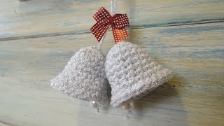 crochet How To  Crochet a Christmas Bell Decoration [upl. by Aneerahs]