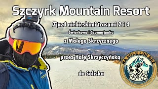 SMR Szczyrk Mountain Resort 2024 Zjazd niebieskimi trasami 2 i 4 z Małego Skrzycznego do Soliska [upl. by Arak]