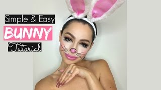 Bunny Halloween Makeup Tutorial Simple amp Easy [upl. by Anole353]