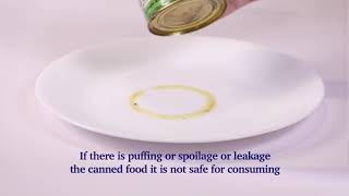 Checking for Puffing or Spoilage in Canned Goods  FSSAI [upl. by Eirual]