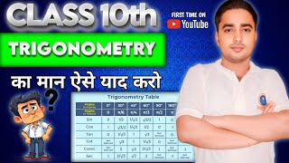 Trigonometry टेबल बनाने कि सबसे आसान तरीका Trigonometry table short trick education [upl. by Snashall]