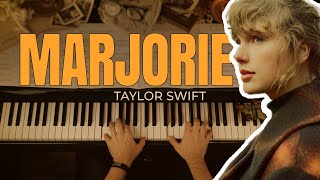 Taylor Swift  Marjorie Relaxing Piano Cover [upl. by Ameehs]