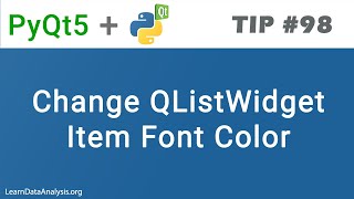 How to change QListWidget item color in PyQt5 [upl. by Anton]