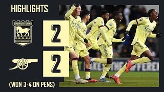 HIGHLIGHTS amp PENALTY SHOOTOUT  Ipswich vs Arsenal 22 34 on pens  Papa Johns Trophy [upl. by Eilesor118]