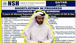 Qatar Jobs In NSH Company 🇶🇦 2024 ¦¦ Free Jobs In Qatar ¦¦ Fresher Can Also Apply ¦¦ Qatar Jobs [upl. by Anstus187]