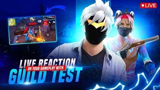 FREE FIRE LIVE 😎 1v1 GUILD TEST  TEAM CODE GIVEAWAY  freefirelive gyangaming nonstopgaming [upl. by Assanav]