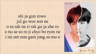 BTS 방탄소년단 Suga – Trivia 轉  Seesaw Easy Lyrics [upl. by Anjela]