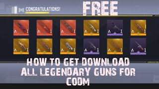 HOW TO GET FREE ALL NEW LEGENDARY EPIC GUNS SKINS FOR CALL OF DUTY MOBILE GAME CODM GET ALL WEAPON [upl. by Comras]