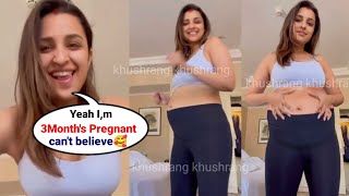 Parineeti Chopra Flaunting Her 3months Pregnant Baby Bump Parineeti Chopra Raghav Chadha [upl. by Assirec]