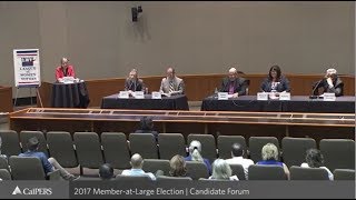 CalPERS 2017 MemberatLarge Election  Candidate Forum  September 7 2017 [upl. by Alah]