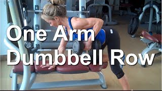 How to One Arm Dumbbell Row  Alexandra Wilson [upl. by Nava]