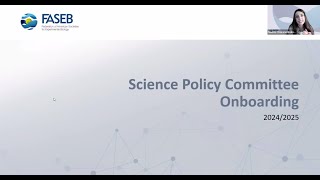 2024 FASEB Science Policy Committee Onboarding [upl. by Proudman]