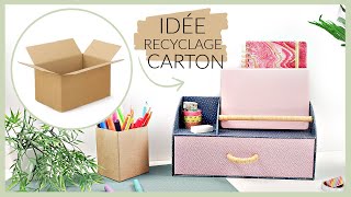 IDÉE RECYCLAGE AVEC DU CARTON ASTUCE POUR RECYCLER [upl. by Einttirb]