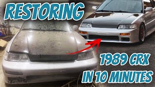 Restoring a 1989 Honda CRX Si in 14 Minutes [upl. by Atinuahs426]