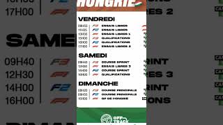 horaires Hongrie f1 2024 [upl. by Neddra457]