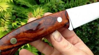 RWL34 Bushcraft knife with Desert Ironwood scales [upl. by Ardnekahs]