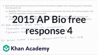 2015 AP Biology free response 4 [upl. by Auberon]