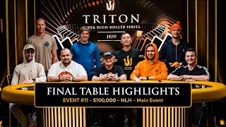 FINAL TABLE Extended Highlights  Event 11 100k NLH MAIN EVENT  Triton Poker Series Jeju 2024 [upl. by Ettennal355]