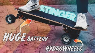 55 kmh quotMiniquot Electric Skateboard with 50 km range Tynee Stinger Review [upl. by Catrina]