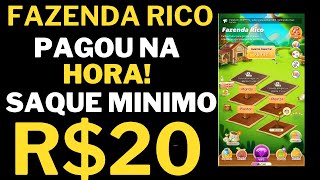 FAZENDA RICO PAGOU NA HORA R50 APP COM SAQUE MINIMO DE R20 REAIS E COM BONUS DE CADASTRO [upl. by Melanie]