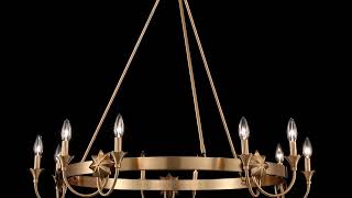 Savoy House Sullivan 10Light Chandelier in Warm Brass [upl. by Baumbaugh]