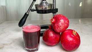 Fresh squeezed Pomegranate juice with a Hand Press [upl. by Roley423]