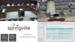 Springville City Council Meeting Planning Commission [upl. by Oneg716]