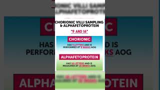 AFP and Chorionic villi sampling with tricks ytshorts shorts norcet RRB trending viralvideo [upl. by Harlin238]