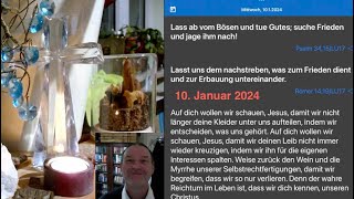 Gedanken zur Herrnhuter Tageslosung am 10 Januar 2024 [upl. by Swann433]