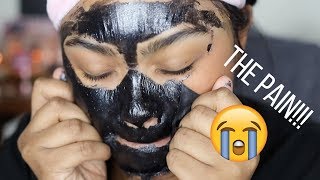 WAXING MY FACE FOR VIEWS  I Dew Care Space Kitten Peel Off Mask  KennieJD [upl. by Ridgley]