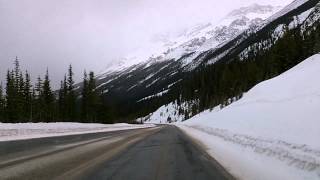 Icefields Parkway In Winter Part 1 Lake Louise to Saskatchewan River [upl. by Vezza557]