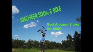 ANCHEER 500w e bike review 75ah battery 14inch wheels [upl. by Ilene]