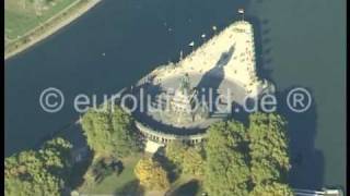 Blick auf das quotDeutsche Eckquot in Koblenz  RheinlandPfalz RP [upl. by Elumas]