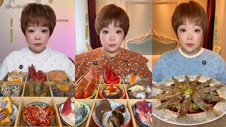 Seafood 27 Eat big Shrimp 🍤🦐🍤🦐mukbang chicken seafood eating dinner [upl. by Foulk182]