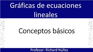 4 Gráficas de ecuaciones lineales conceptos básicos [upl. by Nosro]